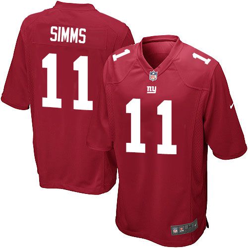 Men New York Giants 11 Phil Simms Nike Red Game Retired Player NFL Jersey